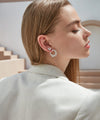 JASMIN Spiral Diamond Hoop Earrings