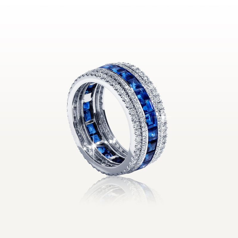 JASMIN Blue Sapphire Eternity Ring MDL R-09
