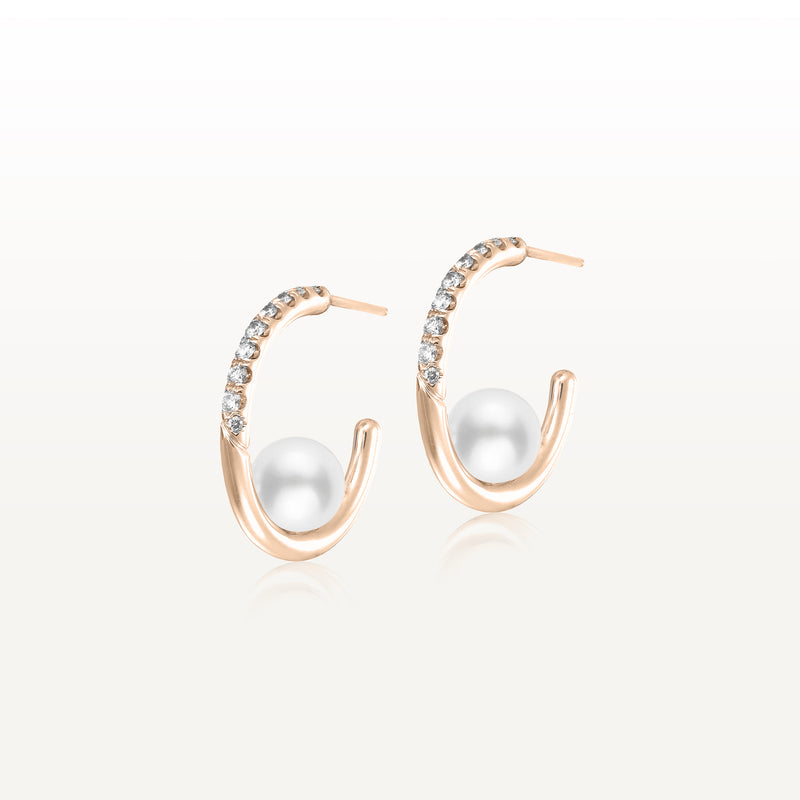 Kukicha Akoya Pearl Diamonds Earrings KKC-E04