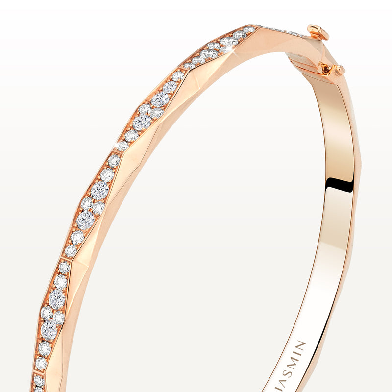 The Facet Pink Gold Bangle TF-B10