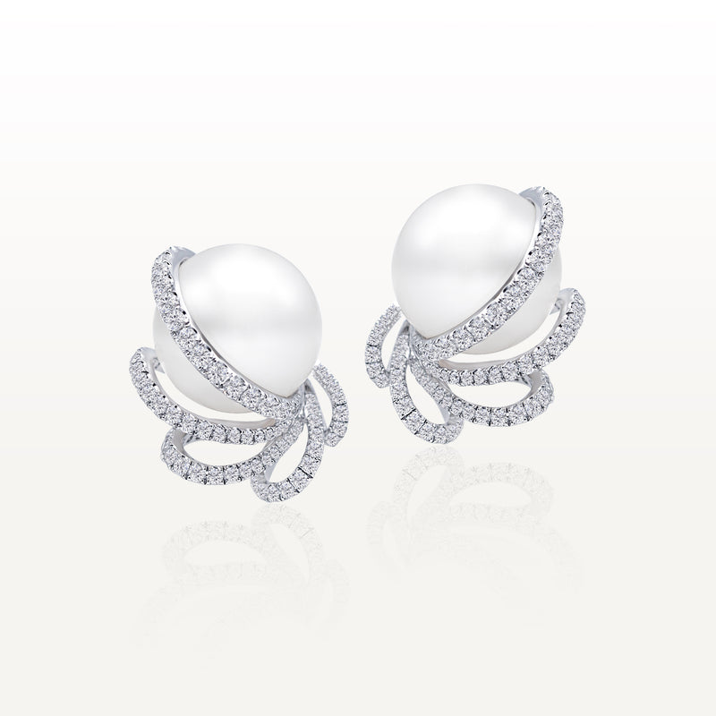 Pearl Diamond Earrings JPE0080